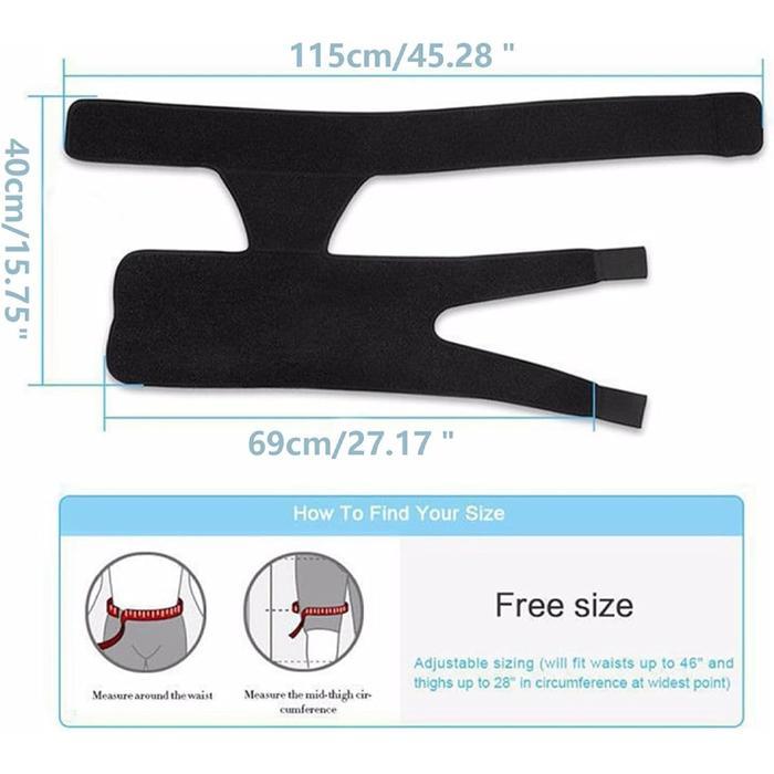 Hip Joint Support Panjang 116cm Stabilizer Deker Paha Panggul Strap Penyangga Paha