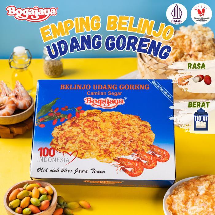 DISKON Bogajaya Emping Belinjo Udang Goreng Camilan Segar Khas Surabaya 110 Gram Rasa Gurih Kriuk &