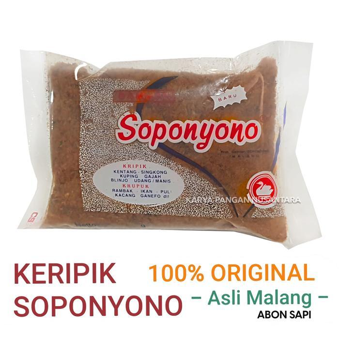 ORIGINAL ABON SAPI SOPONYONO ABON SAPI ASLI SOPONYONO MALANG SNACK FOOD SNACKS CEMILAN READY STOCK