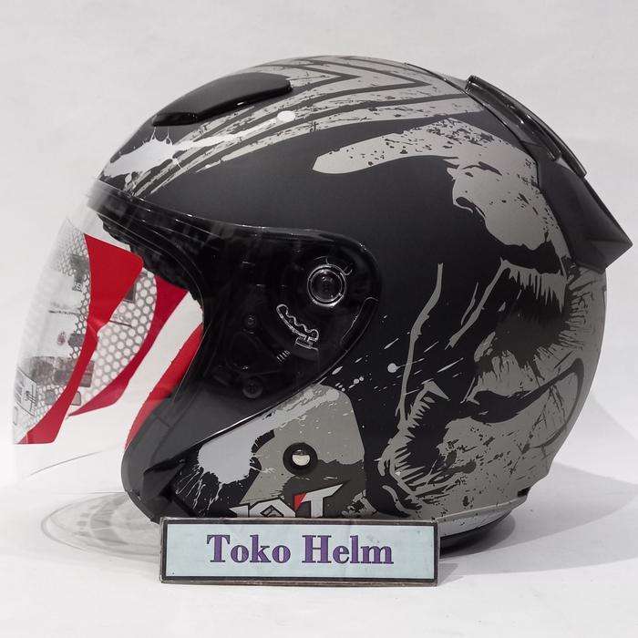 HELM KYT DJ MARU VENOM BLACK DOFF M/L/XL/XXL