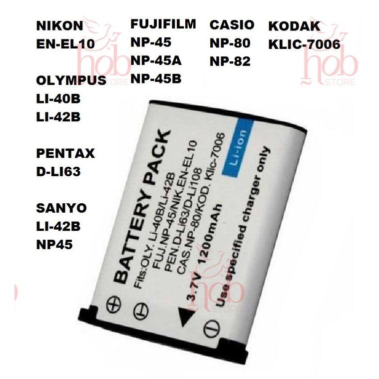 Siap Kirim Baterai Battery For Camera Casio Fujifilm Kodak Nikon Olympus Sanyo