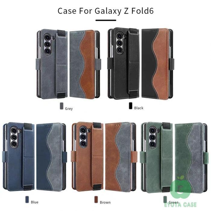 EY-268 FOLD GUARD WALLET LEATHER CASE UNTUK SAMSUNG GALAXY Z FOLD 5 Z FOLD 6 Z FOLD 7 / ZFOLD5