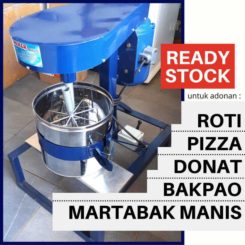 MESIN MIXER ADONAN ROTI DAN DONAT - MIXER KAPASITAS 3 KG TEPUNG - MIXER PRODUKSI RUMAHAN