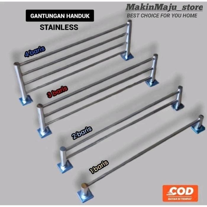 Stok Baru Gantungan handuk stainless original ukuran 80cm