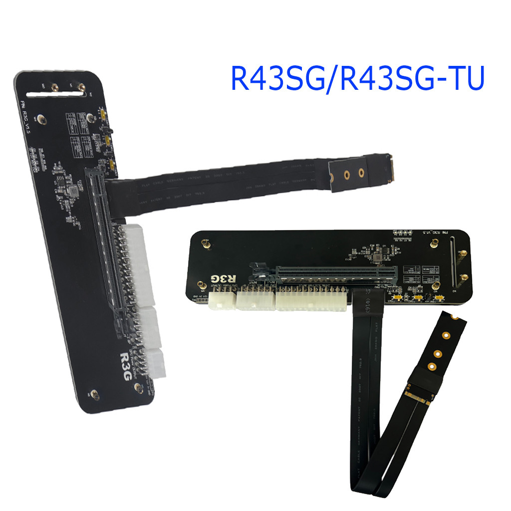 Laptop PC R43SG M.2 key M for NVMe External Graphics Card Stand Bracket PCIe3.0 x4 Riser Cable for I