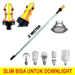 Tongkat Lampu Downlight Stik Gala Pengganti Lampu Downlight 2 Meter