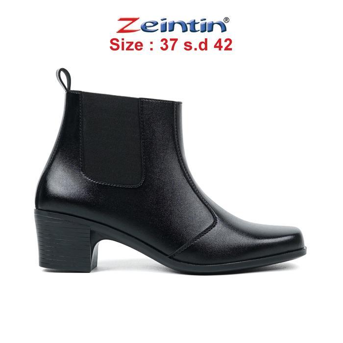 Thebags.Id - Zeintin - Sepatu Boot Wanita Hitam Polos Sepatu Boots Formal Casual Wanita Zo