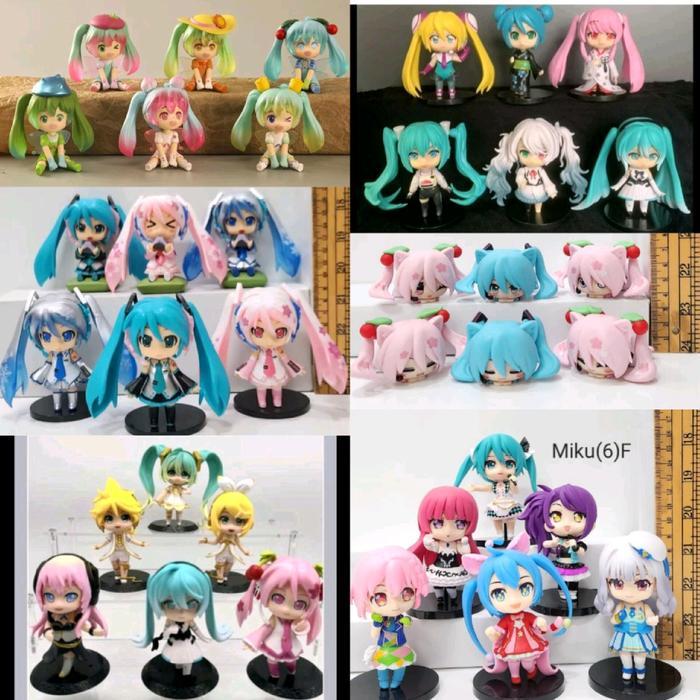hatsune miku figure set 6 rin miku len