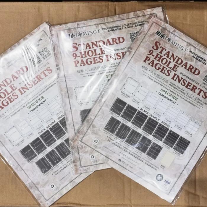 Refill Uang Kertas Perangko Mingt Hitam Bolak Balik Sekat 3 Baris