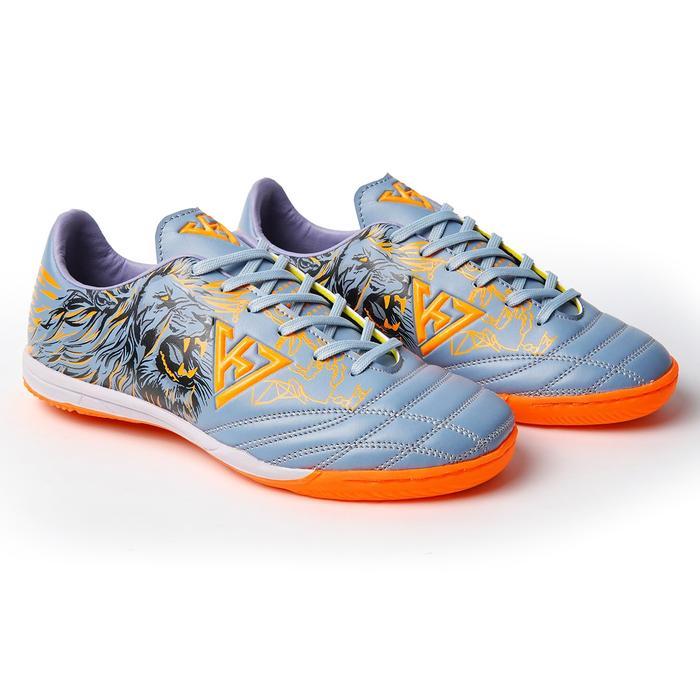 K7 - Sepatu Futsal Lion IC Grey Orange - Dewasa dan Anak specs lightspeed 2 carbon sepatu futsal Abu
