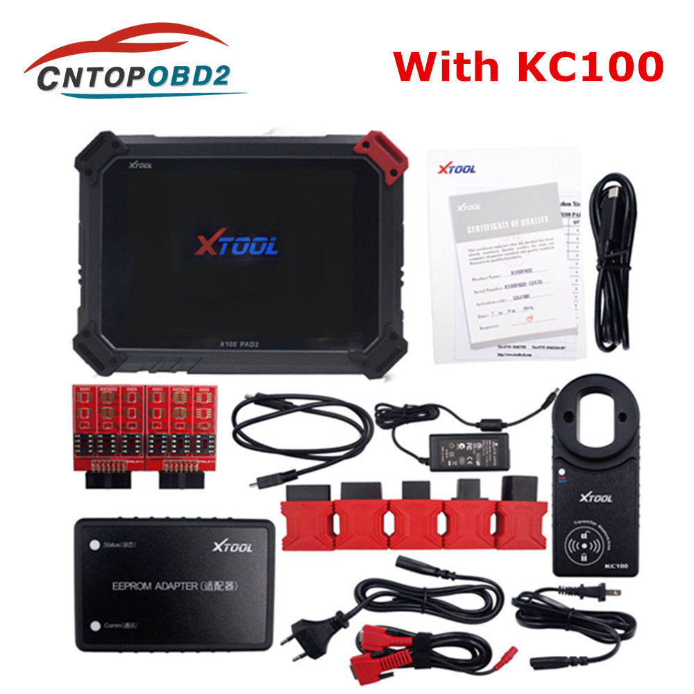Original XTOOL X100 PAD2 Pro With KC100 With KC100 Auto Key Programmer OBD2 Car Diagnostic Tool for 