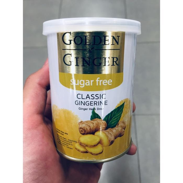 GOLDEN GINGER CLASSIC 100GR (SUGAR FREE) - CANDY - PERMEN