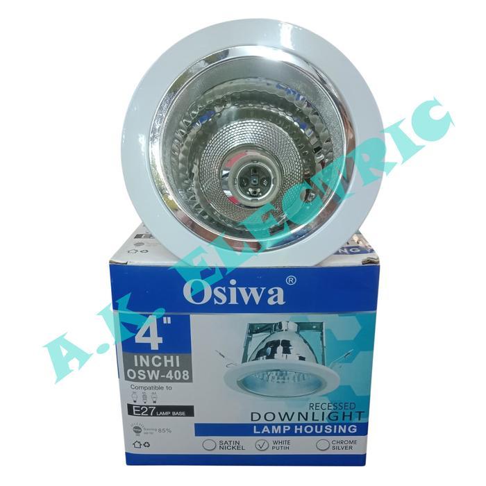 FITTING / KAP LAMPU DOWNLIGHT TANAM OSIWA 4 INCH PUTIH