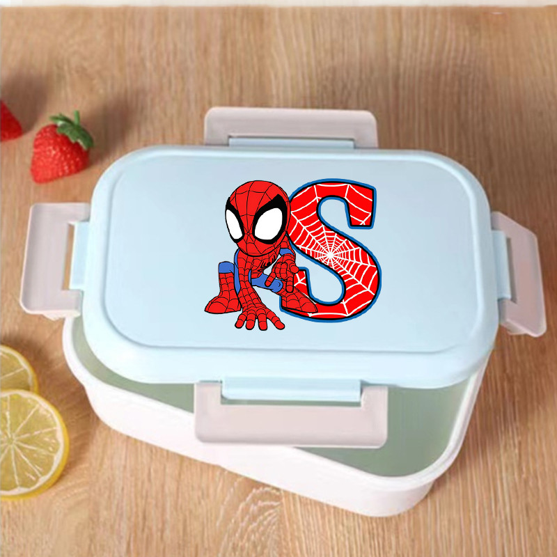 SpiderMans Bento Box Marvels Cartoon Anime Portable Plastic Bento Box Insulated School Picnic Lunch