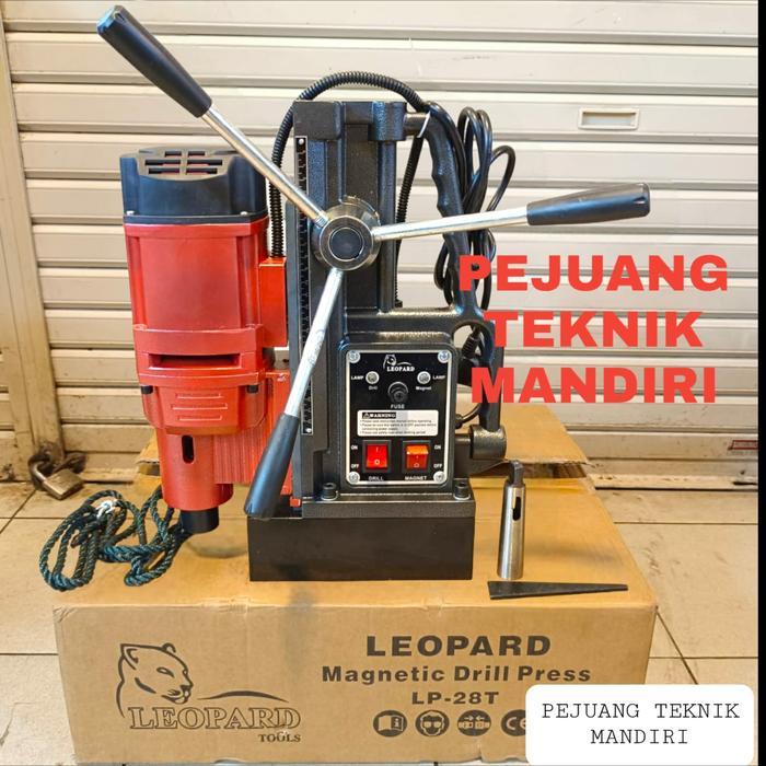 MESIN BOR MAGNET 28MM LEOPARD / MAGNETIC DRILL LEOPARD 28MM BOR MAGNET Gratis Ongkir