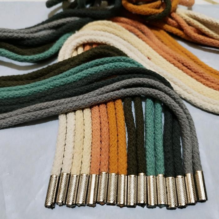 tali hoodie premium katun rajut kepang / tali celana kepang full katun