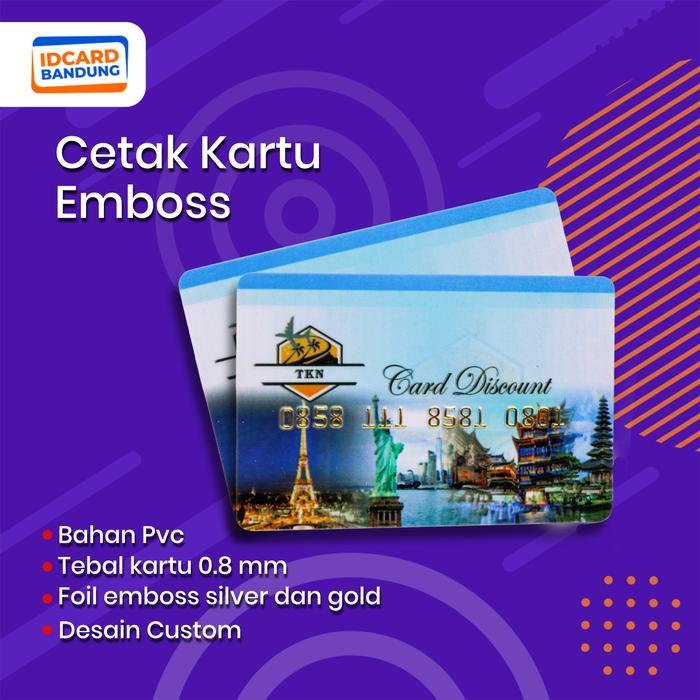 "New" CETAK MEMBER CARD BAHAN PVC stdATM + EMBOSS