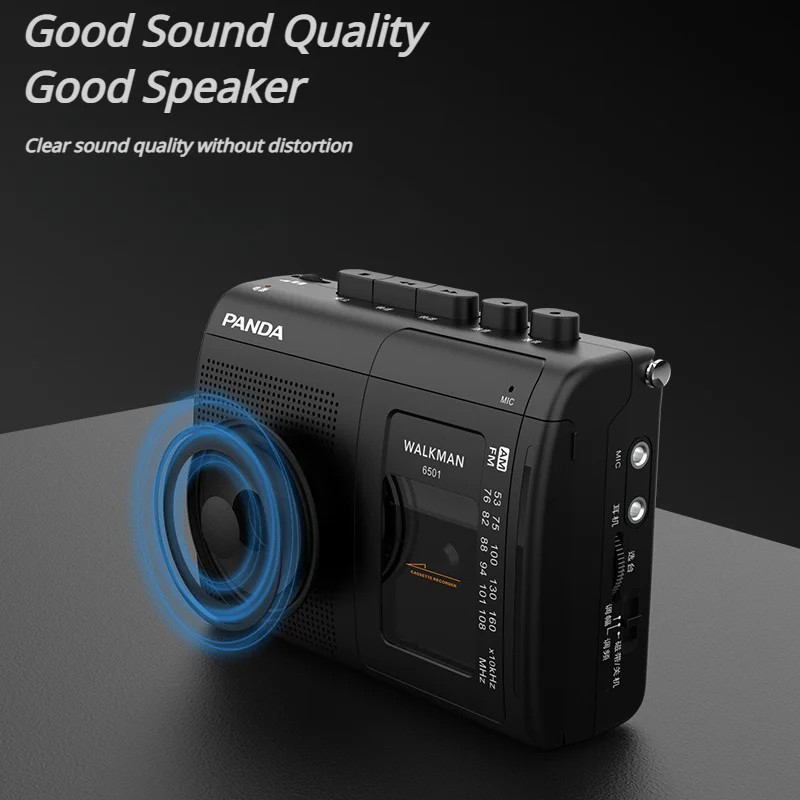 Portable Tape AM/FM Radio Retro Cassette Music Player Walkman Tape Recorders With Loudspeaker