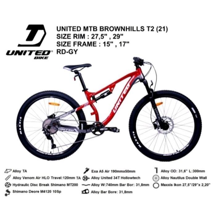 SPECIAL AKHIR TAHUN Sepeda Gunung United MTB Brownhills T2
