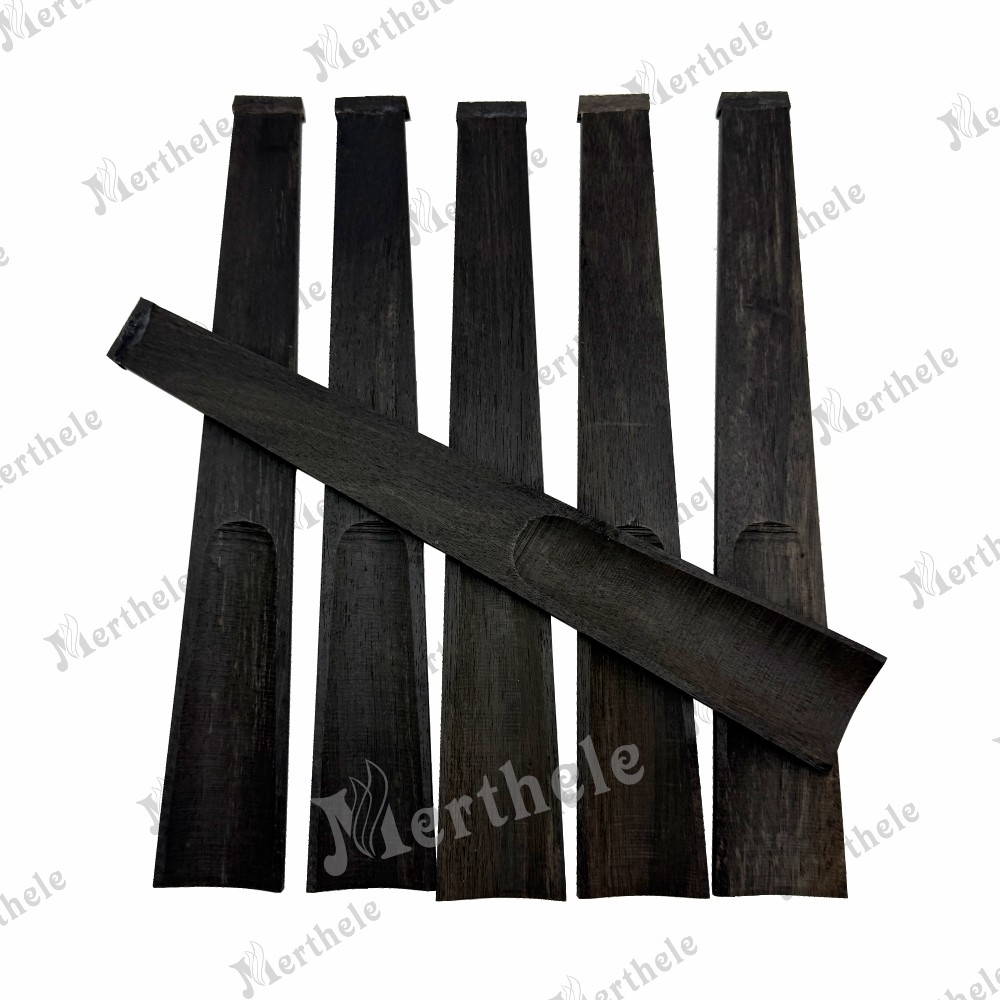 5pcs High Quality Violin Fingerboard Fretboard With Nut Ebony Wood 4/4