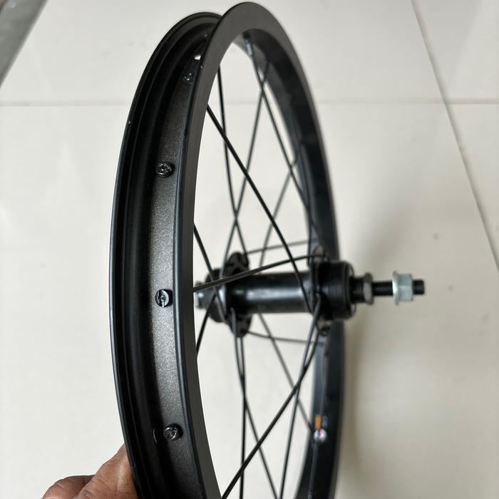 Velg alloy hitam BELAKANG saja sepeda anak lipat ukuran 16