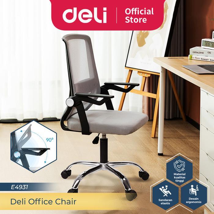 Deli Office Chair / Kursi Kantor / Kursi Kerja Sandaran Tangan E4931