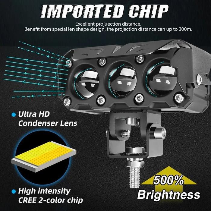 (Free Saklar) 12V / 24V Lampu Sorot Tembak Mobil Lampu Led Tembak Sorot D3 Sql Lampu Tembak Sorot