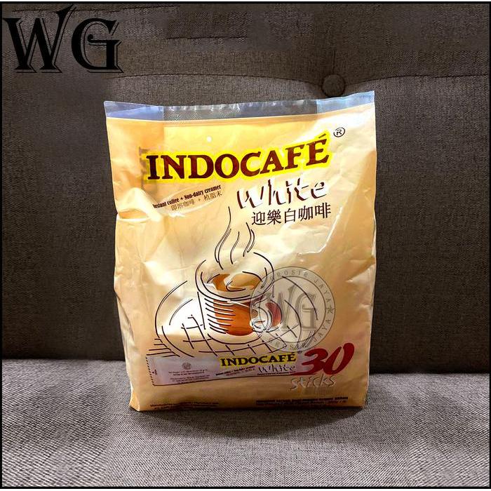 BIGSALE INDOCAFE WHITE COFFEE 30 STICKS NO SUGAR / KOPI PUTIH BEBAS GULA