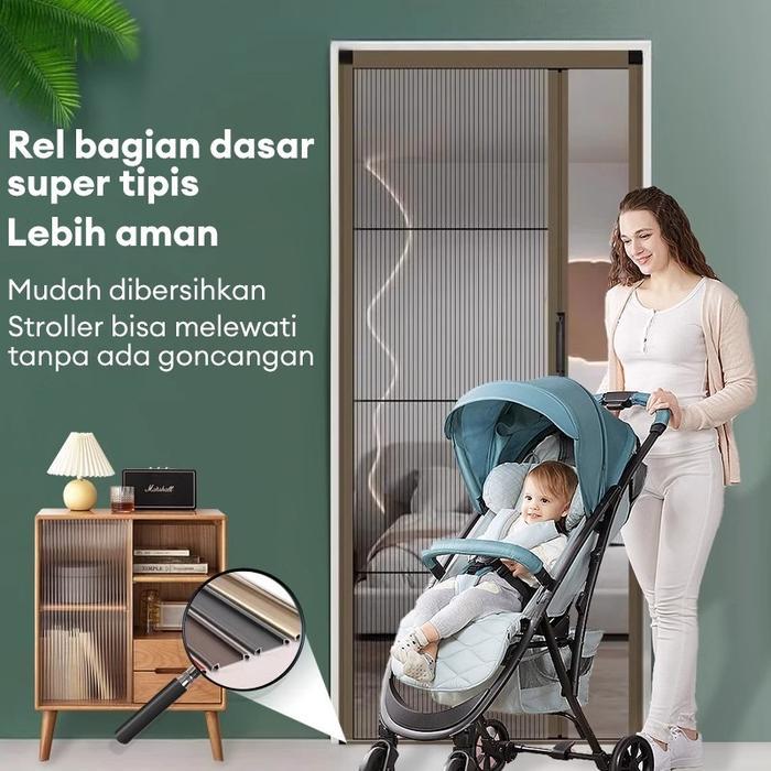 Pintu kawat geser sliding Anti nyamuk Pintu geser Bernapas dengan lubang Anti Tikus lipat Tidak