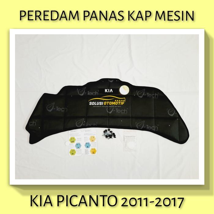 Ready KIA PICANTO 2011-2017 Peredam Panas Kap Mesin Mobil VTECH + Klip