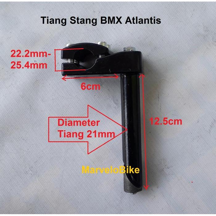 Stem Tiang Stang Sepeda Bmx Fixie Mini Atlantis 21Mm