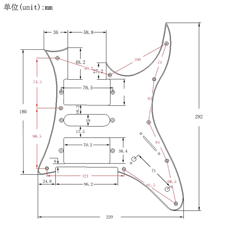1pcs Metal IBZ Guitar Pickguard HSH Metal Scratch Plate for Ibanez Style Guitar 2 Color