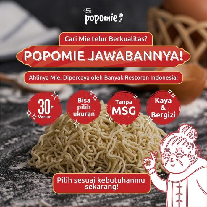 Popomie Ramen Mentah Supplier Restoran Jepang Halal 1000Gram 12 Porsi Tanpa Bumbu Sertifikasi Halal