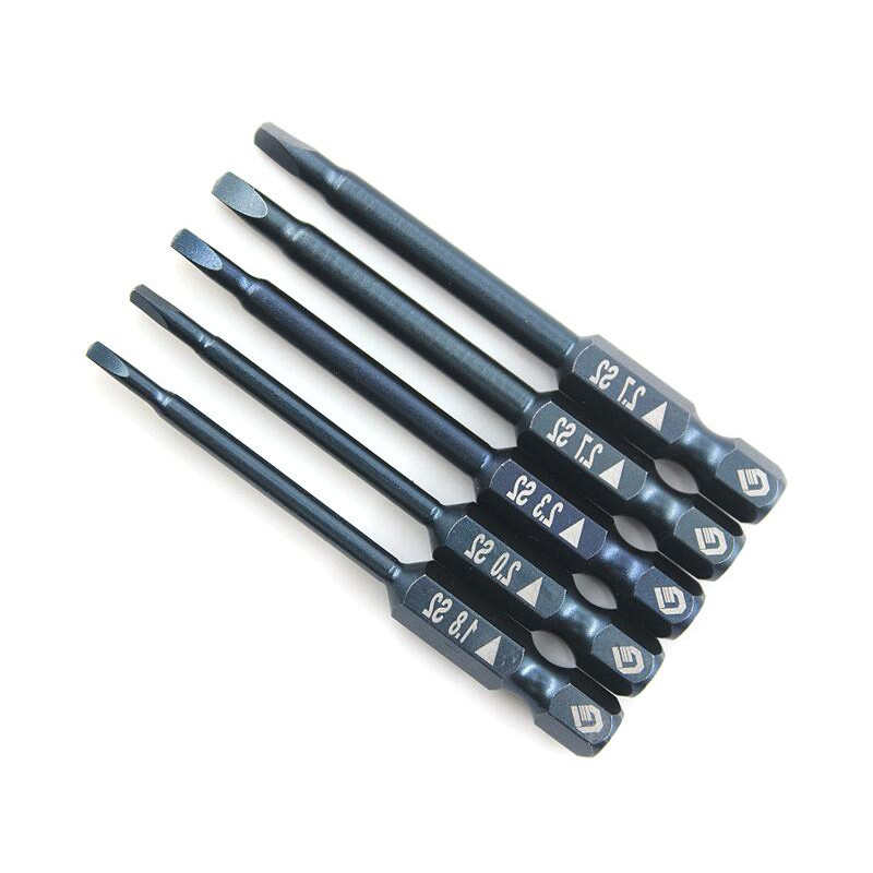 4 Buah 65Mm 1/4 Hex Shank Segitiga 1.8 2.0 2.3 2.7Mm Set Mata Obeng Keamanan Magnetik Elektrik Tahan