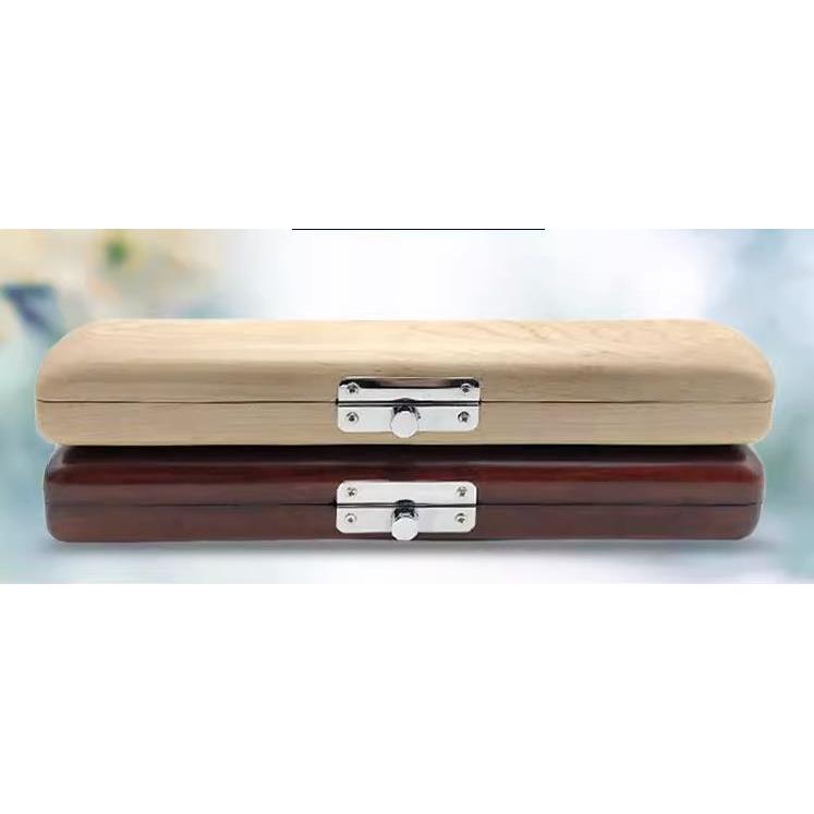 Wood Flute Head Joint Case Wooden Storage Box Flute Mouthpiece Accessories