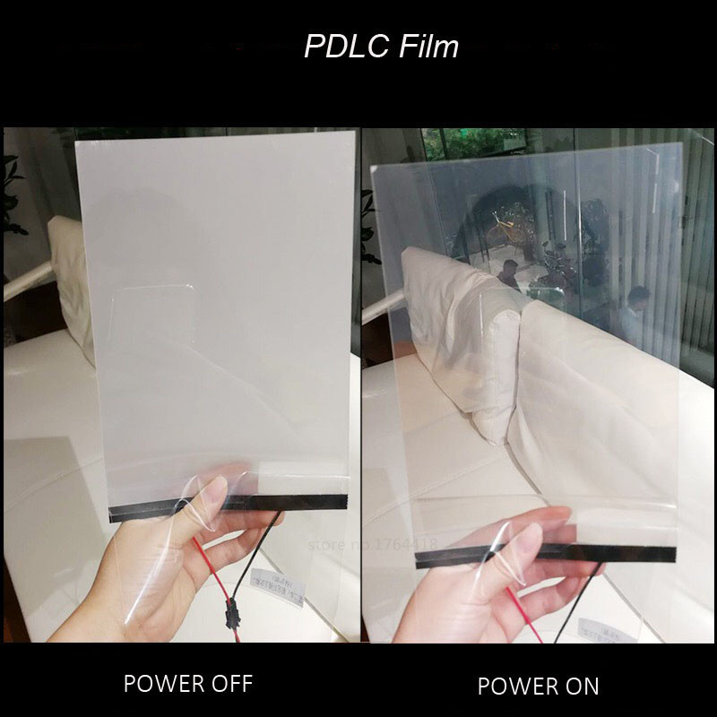 Kacamata Jendela Bangunan Film 15X20cm Film Pintar PDLC Magic Switchable Film Warna Transparan Ukura