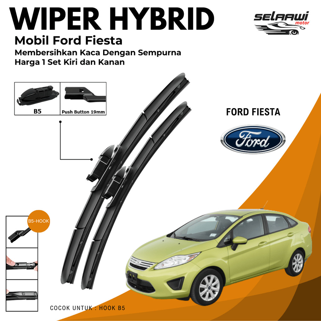 Wiper Ford Fiesta Hybrid Kaca Depan Mobil