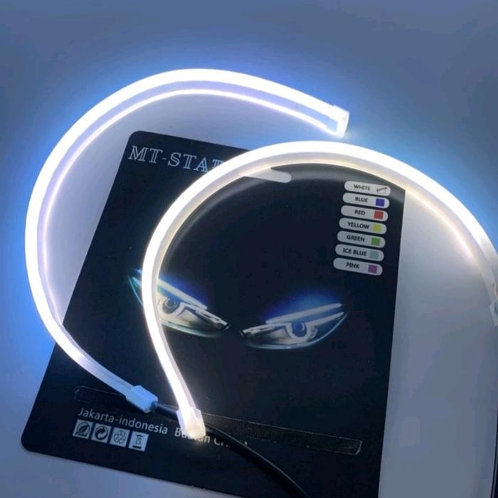 "New" Sepasang ( 2Pcs ) Lampu Alis 2 Mode Fleksibel Waterproof DRL / Lampu Alis Running 2 Mode 30cm