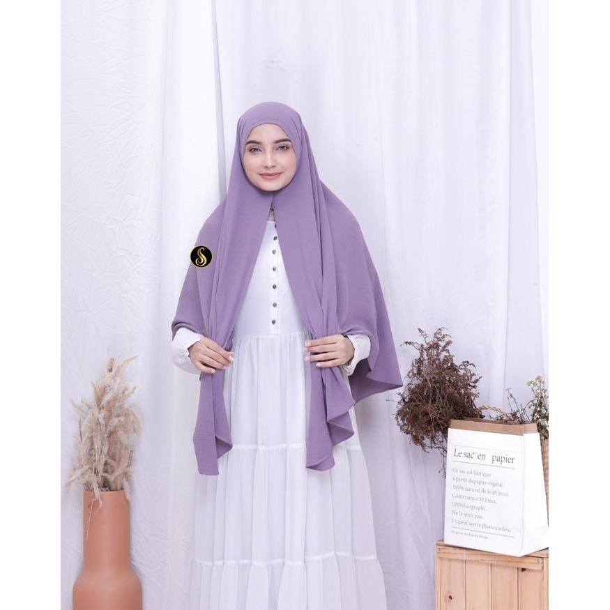 Pashmina Oval Syari Crinkle Airflow Hq Panjang 190*100 Cm