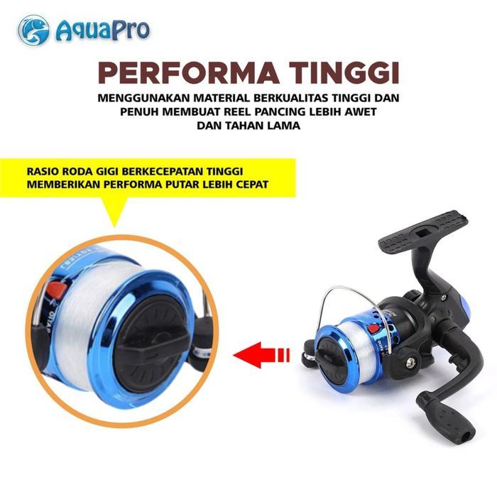 Reel Pancing Pemula Tipe SPINNING 200 Fishing Reel Tambah Senar Pancing Pada Spool Bahan Plastik