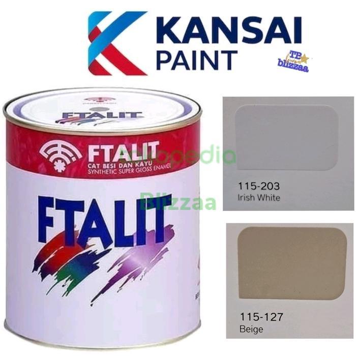Ftalit Beige 127 Ftalit Irish White 203 Cat Kayu Besi Krem Putih 1kg