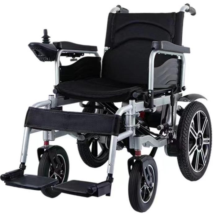 Furnibest Kursi Roda Elektrik Lipat Kursi Roda Listrik Traveling - 05-HITAM