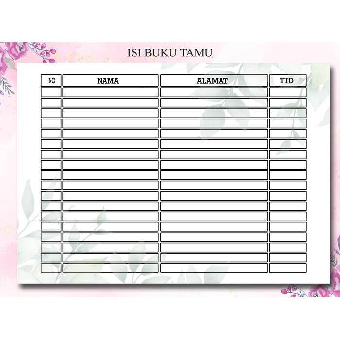 JTTOP" BUKU TAMU WEDDING - BUKU TAMU PERNIKAHAN