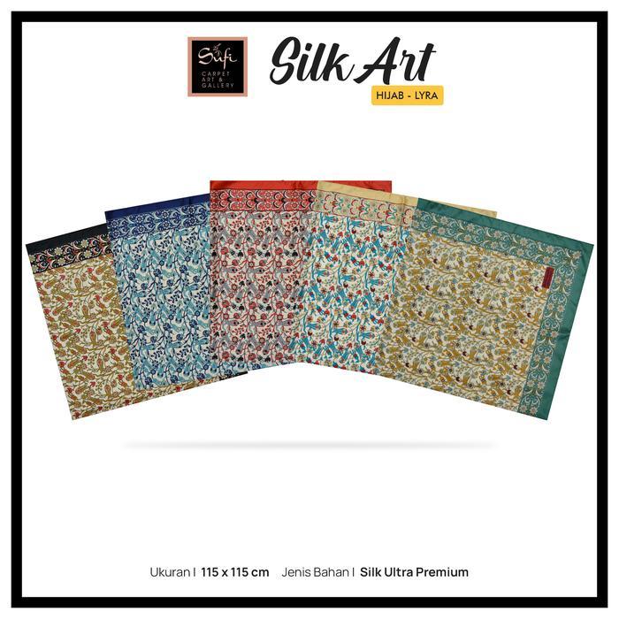 TERLARIS Hijab Segi Empat Premium Silk Art Jilbab Kerudung Turki 115x115 Cm READY STOCK