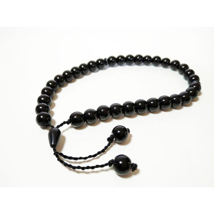 SALE Gelang Tasbih Batu Giok Hitam Asli Cina Natural Alami Dim 8mm - 33 Butir - Vee Jewelry Gelang