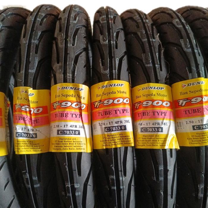 "New" Dunlop Ban Luar Motor TT-900 Ring 17 Tube Type Non Tubeless 225 250 275 - 17 Original Dunlop