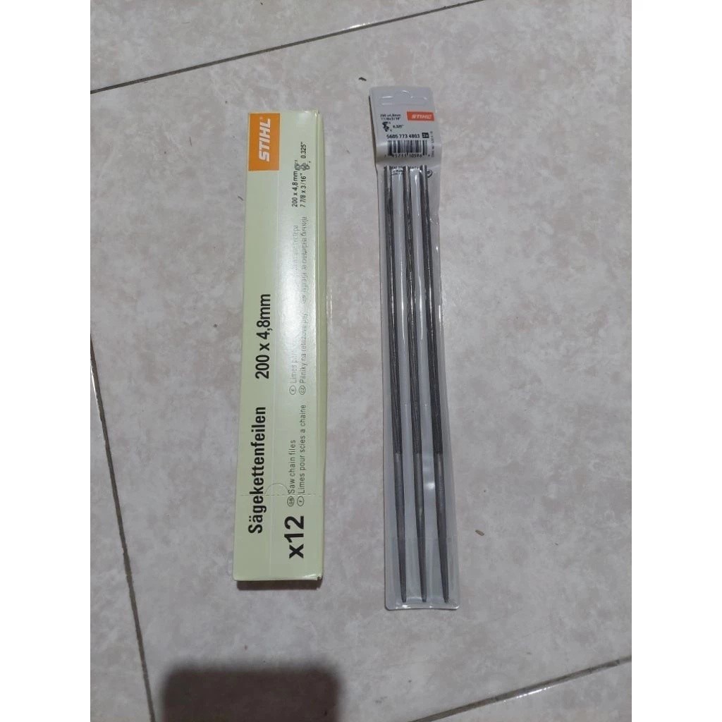 Kikir Bulat Stihl Ukuran 4,8mm x 200mm.Kikir Bulat Rantai Chainsaw Stihl Ukuran 4,8mm x 200mm.