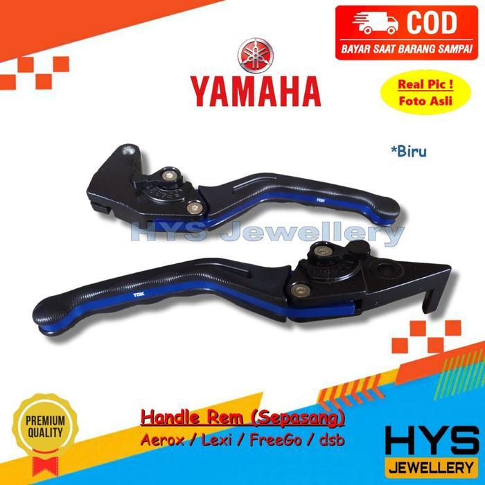 Hys Handle Rem Variasi Motor Aerox 155 Lexi Freego Mx King 150 New - Cnc Gold, Biru Dan Merah -