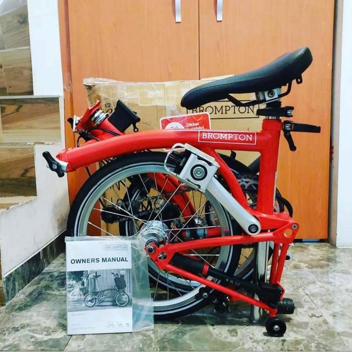 Sepeda Brompton Original Red M6E 2017