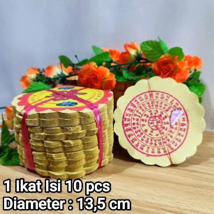 New Kertas Sembahyang Wong Sen/Ong Sen Bulat 1 Bal Isi 10 pcs